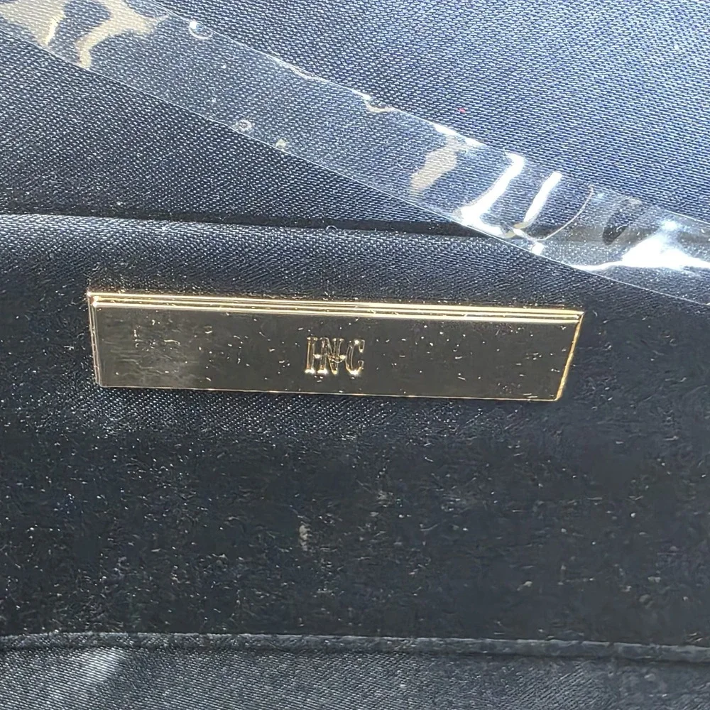I.N.C. International Concepts Kelsie Clutch Navy/Gold‎
